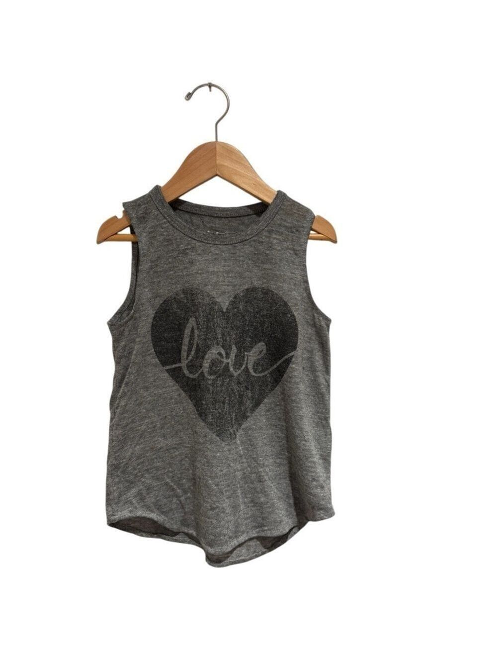Chaser Gray Love Heart Tank Top - size 6